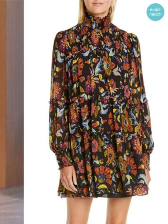 cinq a sept Dresses & Skirts - Cinq a Sept Rika Floral Long Sleeve Minidress - size 0